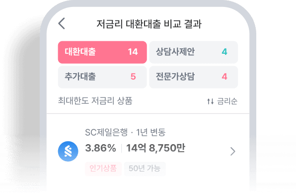 나만을 위한 맞춤 금융사 비교